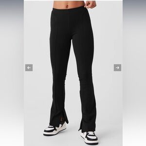 Alo Large High-Waist 7/8 Zip It Flare Leggings